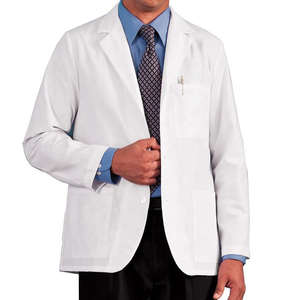 Bata de laboratorio ligera personalizada para hombre, tela de punto transpirable y sin arrugas, resistente a las manchas, ropa de enfermera - Product Image 1