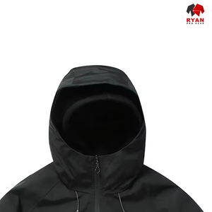 Survêtement d'hiver à capuche imprimé en polaire respirant avec taille élastique et logo personnalisé pour homme - Product Image 6