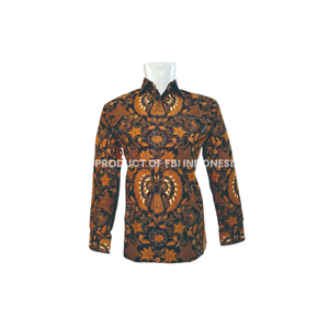 Camisa clásica Batik Sogan con mangas largas Nueva colección Estilo formal informal 100% Algodón antiarrugas Hecho en Indonesia - Product Image 1