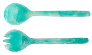 Serveur à salade luxueux en résine pour les couverts artistiques faits à la main haut de gamme avec des motifs élégants multicolores - Product Image 2