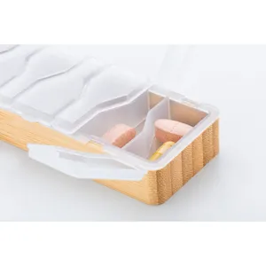 Pillboo - Pastillero Ecológico de Bambú, Artículos Promocionales para Organizar Pastillas - Product Image 3