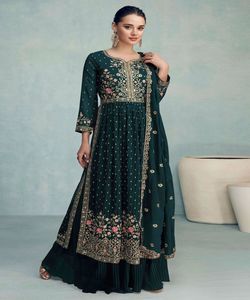 Magnificent Reception Wear Sana Silk Gown: Make a grand entrance in our magnificent designed to steal the show at any reception.