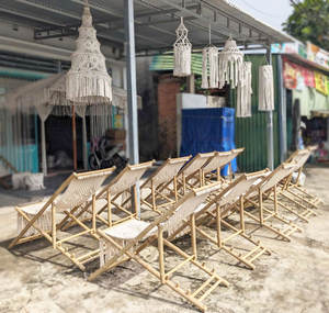 JNC Macrame Handmade Folding Lounge <b>Chair</b> <b>for</b> Relaxing Garden and Balcony Decor - Product Image 6