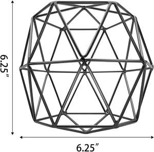 Sphère décorative en métal à la mode de 6.25 pouces du fournisseur rapide ornement de bol de Sculpture de table géométrique en fer abstrait - Product Image 2