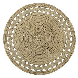 Handmade Natural Rattan Woven <b>Round</b> <b>Placemat</b> Eco-Friendly Heat Resistant Spiral Rattan Table Mat For Dining Table Decor - Product Image 2