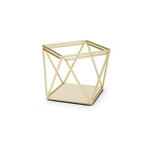 Pen Holder Home Decor Pencil <b>Basket</b> Makeup Brush Desk Organizer Gold Unique Round Fancy Iron Stand Metal Office - Product Image 1