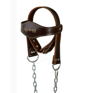 Harnais de Tête Ajustable Ultime en Métal et EVA avec Sangles en Cuir – Accessoire de Fitness Confortable pour l'Entraînement de Musculation - Product Image 1