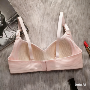 Thin cotton underwear set for students, breathable, with underwire cups, shaping, support, and preventing sagging - Product Image 5