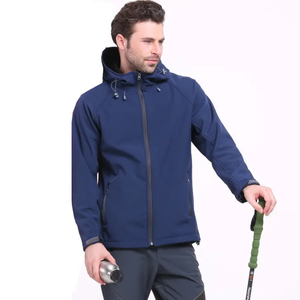 Men's <b>Plus</b> <b>Size</b> Autumn <b>Rain</b> Jacket Sheep Fur Woven <b>Coat</b> Breathable Sports Outdoor Stand Collar for Sports Outdoor Activities - Product Image 1