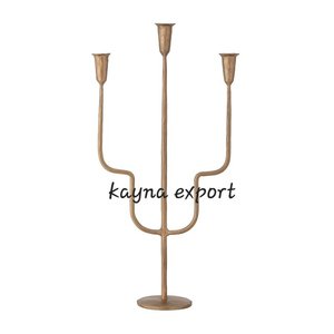 Antique <b>Brass</b> <b>Candle</b> <b>Stick</b> Holder Handicraft Aluminum Metal Casting Fancy Shape for Home Christmas Decoration - Product Image 2