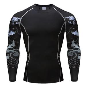 Custom Made Rash Guard Men's <b>Long</b> <b>Sleeve</b> Compression Shirt OEM Sublimated Design MMA BJJ <b>Training</b> - Product Image 1