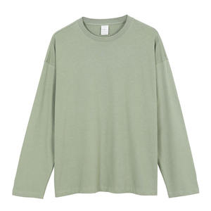 Wholesale 100% Cotton Plain Unisex O Neck Full <b>Sleeve</b> <b>Tshirt</b> <b>Men</b> <b>Long</b> <b>Sleeve</b> T Shirt Custom t Shirt for <b>Men</b> - Product Image 3