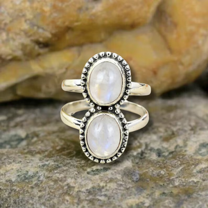 925 Sterling Silver Handmade <b>Ring</b> Natural <b>Crystal</b> Moonstone Gemstone Classic Fine Women's Jewelry Perfect Anniversary Gift Her - Product Image 1