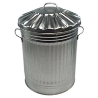 Poubelle en métal au design fait à la main Poubelle en métal galvanisé pour la maison et le jardin Poubelles avec couvercle