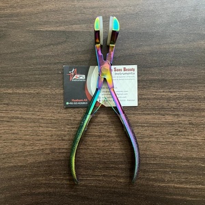 Alicates para extensiones de cabello de prensa profesional de acero inoxidable de grado superior de alta calidad, cinta con logotipo personalizado en herramientas para extensiones de cabello - Product Image 5