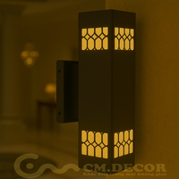 Lampe murale LED moderne et luxueuse DTT.002.03 220V, corps doré, blanc chaud CCT, utilisation intérieure/extérieure, chambres/salons, métal E27