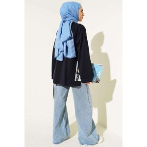 Double Sleeve <b>Rope</b> <b>Laced</b> Tunic Navy Blue - Product Image 4