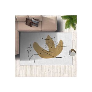 Jacquard hecho a mano Digital impreso poliéster alfombra mujer dibujo Rectangular patrón abstracto para adolescentes sala de estar dormitorio alfombra-grande - Product Image 2