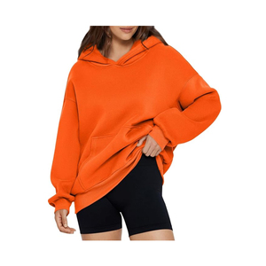 เสื้อมีฮู้ดโอเวอร์ไซส์ของผู้หญิงโอเวอร์ไซส์ดีไซน์แบบออกแบบได้ตามต้องการสไตล์ลำลองสำหรับฤดูหนาวบ็อกซี่คัท - Product Image 4