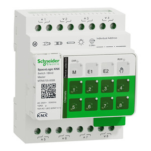 Per SCHNEIDER ELECTRIC SpaceLogic KNX Master 8 canali, interruttore/telecomando per tende modello MTN6705-0008 10AX/16AC1 - Product Image 1