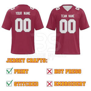 Jersey de fútbol americano multicolor a precios al por mayor en MOQ bajo Ropa deportiva de equipo personalizable Uniforme de fútbol americano - Product Image 2