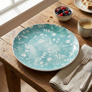 Ensemble de 4 assiettes en porcelaine Darla de 7,8 pouces, style nordique avec motif végétal personnalisable pour les fêtes et les hôtels - Product Image 2