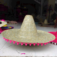 Sombrero mexicain à large bord en paille de blé rayé, style usine asiatique, décontracté, pour usage quotidien, fêtes, vacances, mariages, été, bars, restaurants, voyages