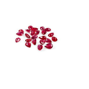 Natural Bangkok Ruby <b>Beads</b> Calibrated Pears 6x9mm 7x10mm Faceted Brilliant Oval Cut Fine Quality Loose Gemstone Heat Treated <b>Red</b> - Product Image 3