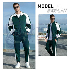 Nuevo Conjunto Deportivo de Alta Calidad para Hombre, Estilo Moderno, Cómodo y Ajustado, con Chaqueta de Cuello Alto y Cremallera Completa, Pantalones a Juego - Product Image 4