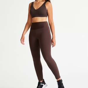 100 % cotton activewear women <b>Leggings</b> Set organic cotton yoga pants sustainable yoga <b>leggings</b> For Women high quality wholesale - Product Image 2