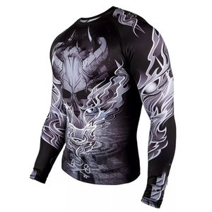 Équipement d'entraînement de combat de bonne qualité personnalisé pour hommes Rash Guard Mma Rash Guard à prix raisonnable meilleure qualité Rash Guard - Product Image 3