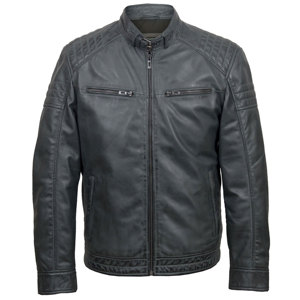 Manteau de moto en cuir d'agneau véritable d'hiver avec design de logo personnalisé Vestes de motard pour hommes - Product Image 1