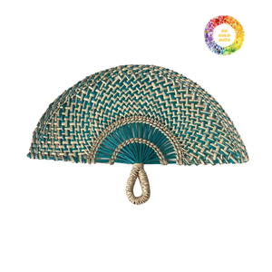 Abanico tejido de algas marinas natural hecho a mano, abanico de mano de hoja de palma, regalo ecológico, suministro mayorista de exportación a granel - Product Image 6