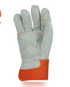 Wholesale Bulk Custom Logo Leather Safety Work Gloves Welding and Leather Working Safety <b>Clothing</b> - Product Image 5