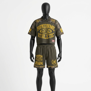Women breathable polyester <b>mesh</b> jersey short <b>set</b> 160 GSM olive camo panel design sublimation logo athletic fit Women's <b>Sets</b> - Product Image 1