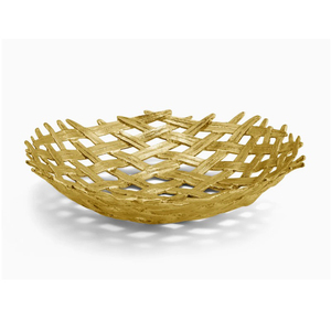 Métal doré Nouvel arrivage Bol de service Forme personnalisée Ustensiles de cuisine et hôtel Décoratif Vente à chaud Plat à fruits - Product Image 1