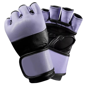 Gants de MMA en cuir de haute qualité, demi-doigts, avec poignées, pour l'entraînement de boxe et la vente en gros, tailles et couleurs personnalisées, logo inclus - Product Image 1