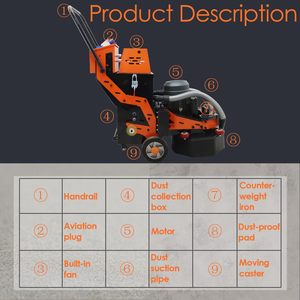 Machine de polissage et de ponçage pour sols en béton, avec bac à poussière pour époxy et terrazzo, pour tampons de polissage - Product Image 3