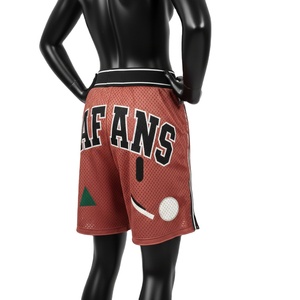 Men Athletic Mesh <b>Shorts</b> High Quality Polyester Soft Breathable Rust Tone Elastic Waist Heat Press Applique Logo women's <b>shorts</b> - Product Image 5