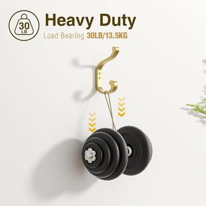 Large Aluminium Wall <b>Hook</b> Coats Purse Hat Cap and Bathroom <b>Towel</b> Hanging Rail with Wall Mount Screw in <b>Hooks</b> - Product Image 6