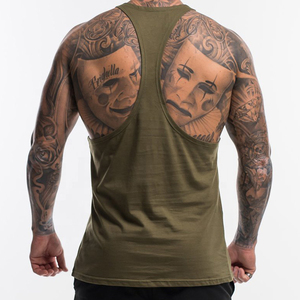 Camiseta sin mangas de algodón/poliéster personalizada para hombre, camiseta sin mangas transpirable de secado rápido con cuello redondo, superventas, absorbe el sudor - Product Image 2