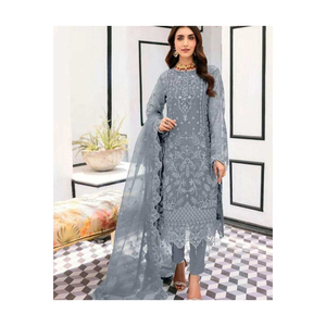 Femme Shalwar kameez lawn Shirt Dress Robe à manches brodées Loose Pakistanaise Shalwar kameez Indian Shirt Dress Women - Product Image 5