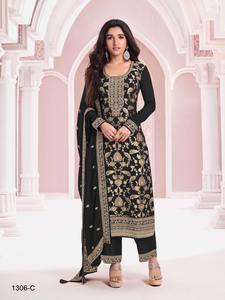 Jacquard Viscose de haute qualité avec Zari et paillettes travail Salwar costume femme fabricant et fournisseur de mode de Surat - Product Image 2