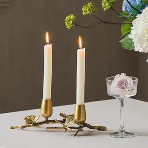 Support de bougie en métal doré simple, parfait pour un usage quotidien, décoration de table, salon, salle à manger et décoration de la maison, en provenance d'Inde - Product Image 5