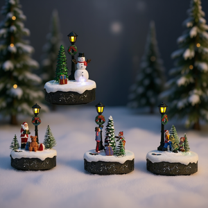 Figurines de Noël Assorties avec Lumières et Musique 9,5x7x14cm pour le Commerce Général, Jouets Modèles 442408 - Product Image 3