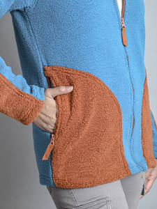 แจ็กเก็ตซิปขนแกะเชอร์ปาสำหรับผู้ชายปรับแต่งโลโก้สไตล์ไฮสตรีทปกติเปิดปกหนาอบอุ่นสำหรับฤดูใบไม้ร่วงฤดูหนาวกลางแจ้ง - Product Image 6