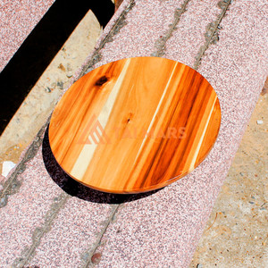 Soporte de pastel de boda rústico Natural hermosa rebanada de madera de acacia con Material de bambú herramientas de pastel de boda perfectas - Product Image 5