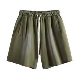 Pantalones cortos deportivos de moda para hombre, cintura elástica, 100% de algodón, nuevo diseño, logotipo personalizado, gráfico sólido, serigrafía de gran tamaño - Product Image 3