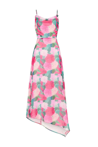 Robe fendue rose unie tendance, accessoires vestimentaires d'exportation, taille personnalisée, conçue pour un look chic et moderne, élégamment fabriquée en Inde - Product Image 6