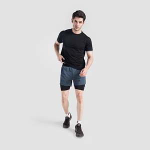 กางเกงบาสเก็ตบอล Elite Fit Active สีเทาเข้ม ไซส์ XXS กางเกงกีฬาออกกำลังกาย รูดเชือกผูกเอว ผลิตจากผ้าโพลีเอสเตอร์ถักผสมสแปนเด็กซ์ พร้อมโลโก้ - Product Image 4